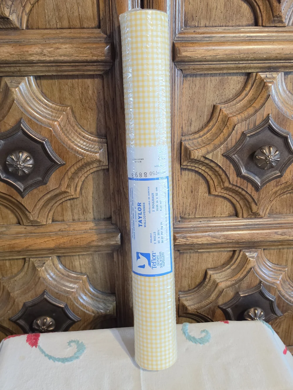 Taylor Yellow and White Gingham Wallpaper